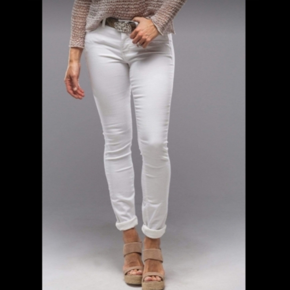 $279 Mac Dream White Denim Skinny 34 x 30